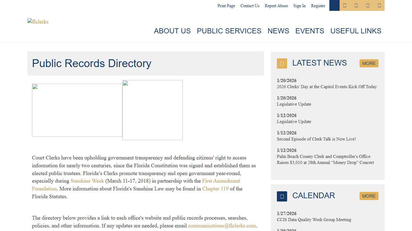 Public Records Directory - Florida Court Clerks & Comptrollers