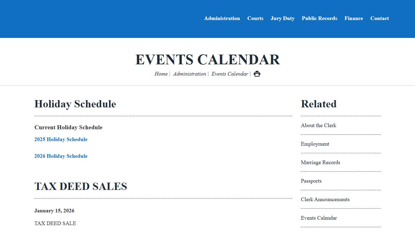 TAX DEED SALES Events Calendar Sumter County Clerk of Courts